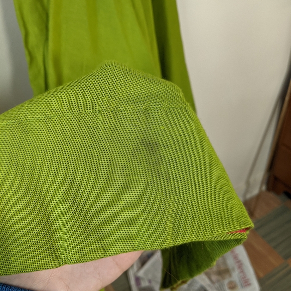 Vintage ethnic Indian embroidered decal bell sleeve maxi dress slit shoulders - Picture 10 of 16